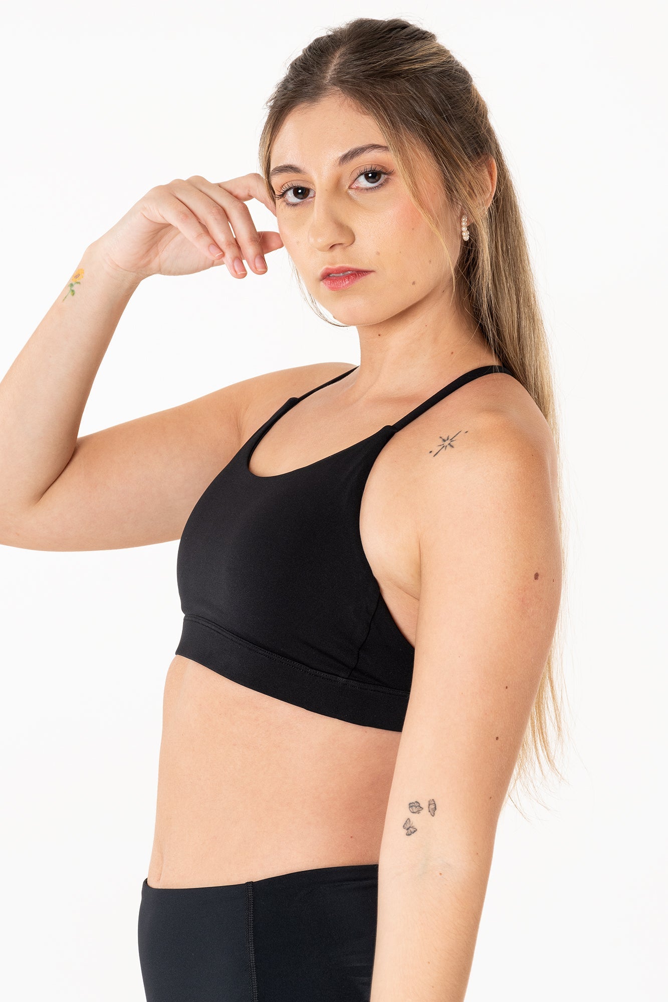 Crop Top Everest Black - kalmayoga