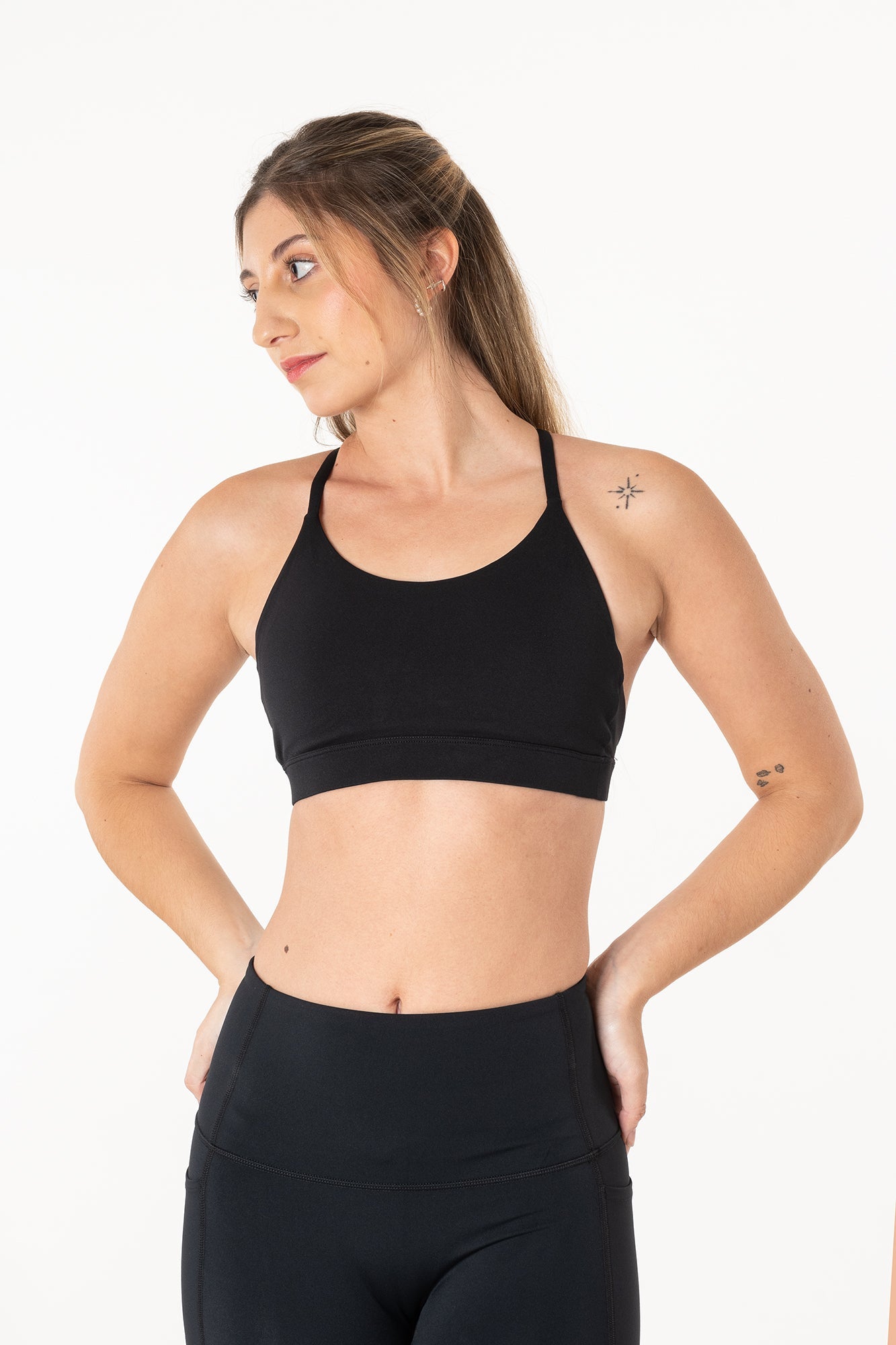 Crop Top Everest Black - kalmayoga
