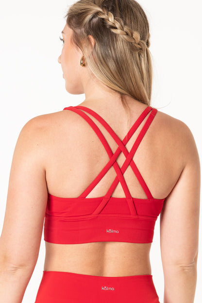 Crop Top Bali Cross Back Cherry - kalmayoga