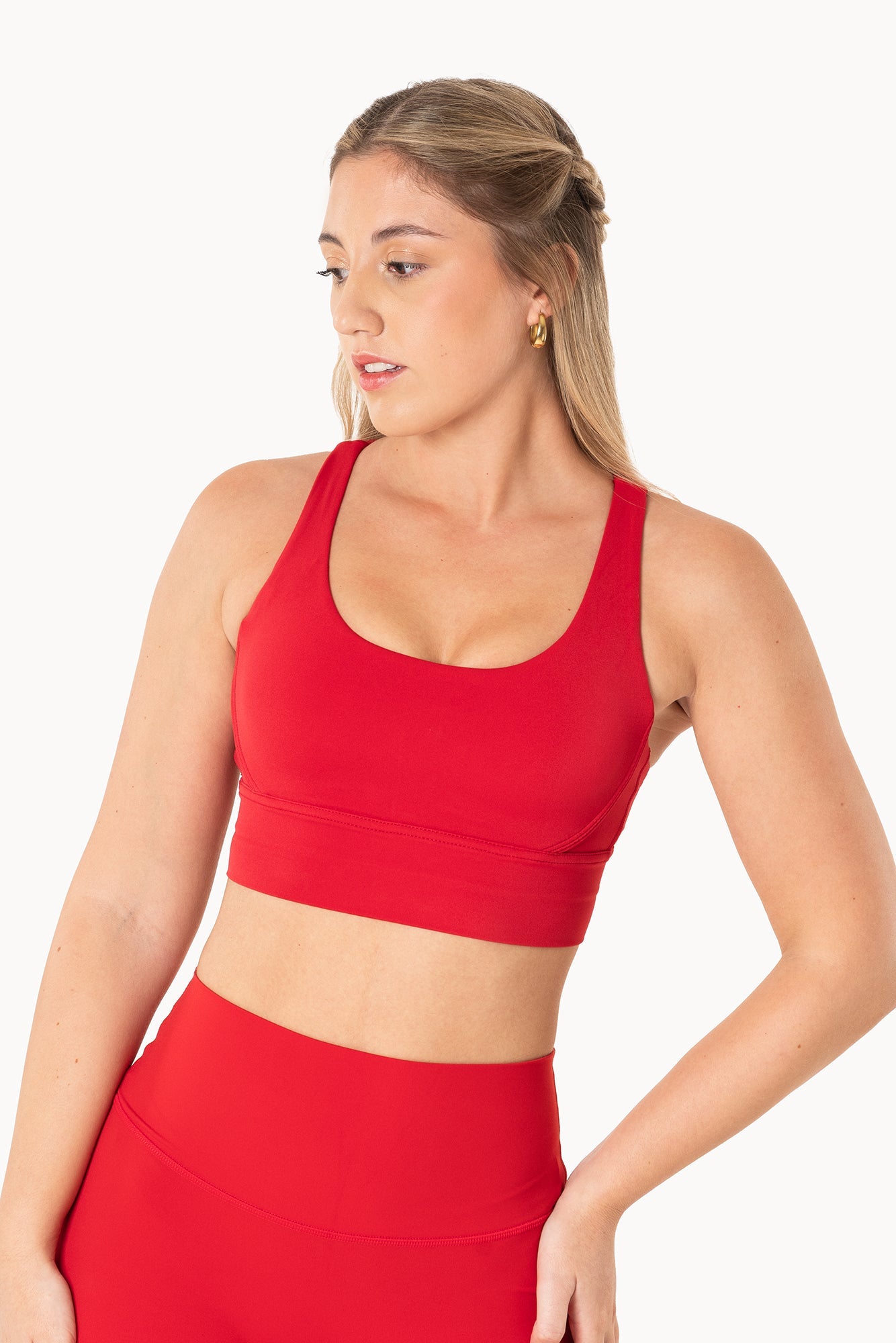 Crop Top Bali Cross Back Cherry - kalmayoga